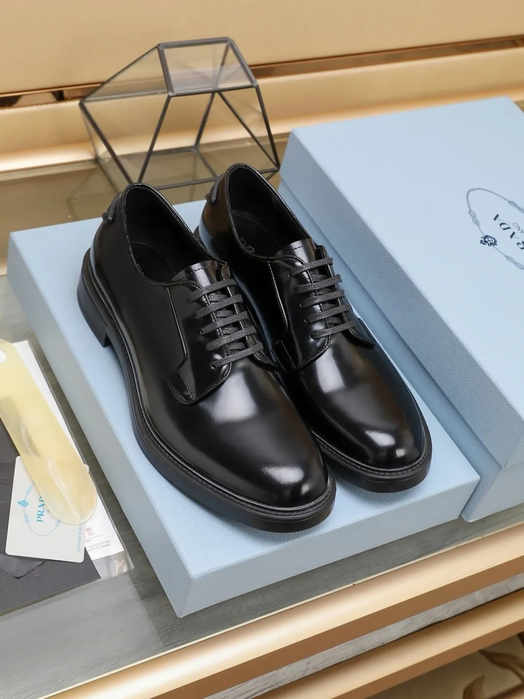 P640💰🔥《PRADA》👏Latest • High-end top brand luxury ~ purchasing agency, top quality. New fashionable business men's shoes🔜The uppers are made of original open-edge beaded cowhide➕cowhide·lining, with fine workmanship. The original stylish and soft combination wear-resistant and non-slip outsole is light and comfortable on the feet. The real thing looks better in real life. Size: 38/45